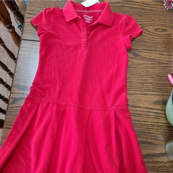 NWT Cat & Jack Girls' Pleated Tennis Dress Red Size 6 - Picture 4 of 5